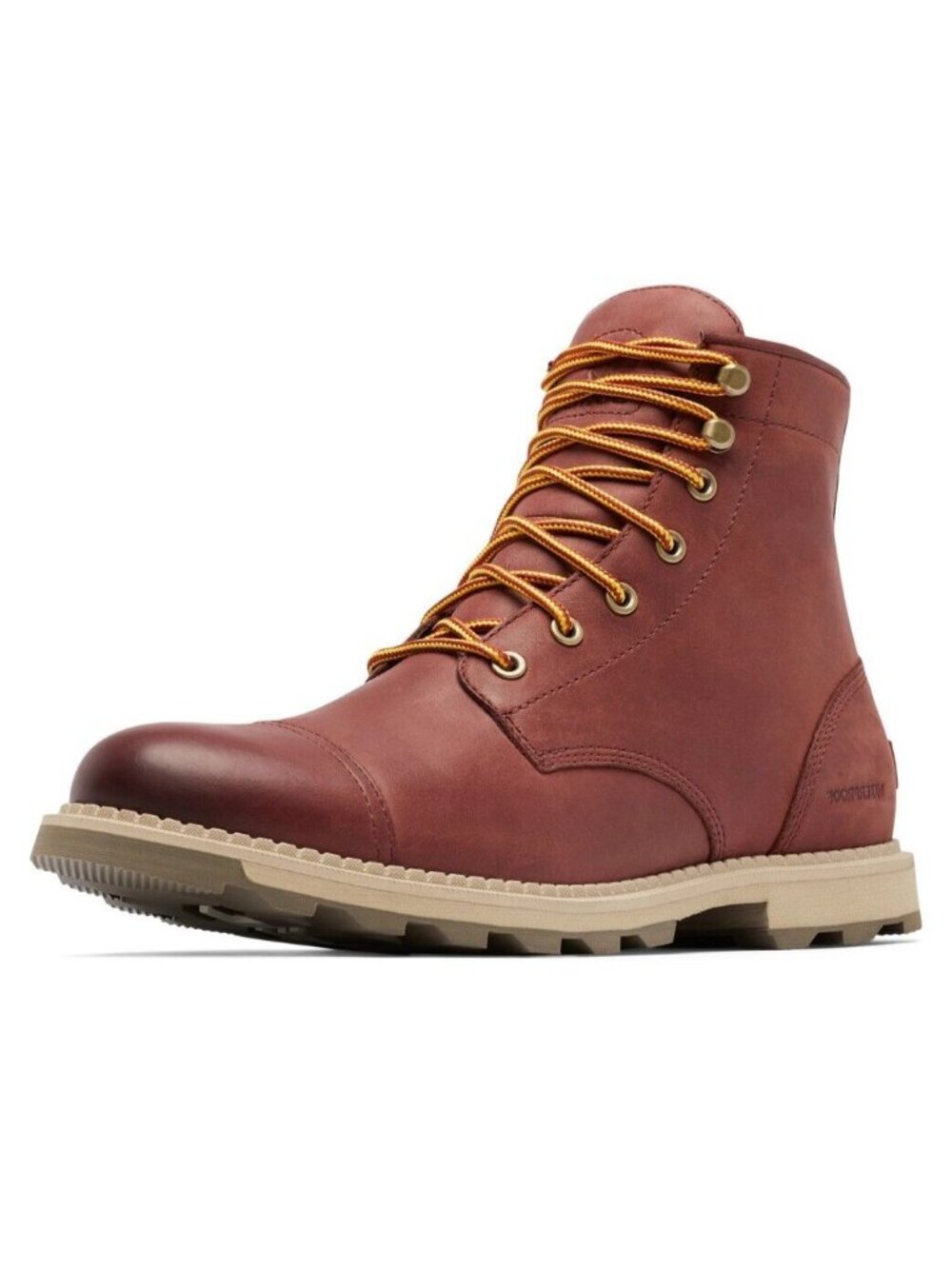 SOREL Men's Madson II Chore Waterproof Leather Combat Ankle Boots Spice Size 8
